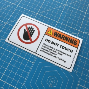 Hot Surface. Do Not Touch. Safety Sticker. Warning Caution Danger Sign Label Hazard. Permukaan Panas. Burn Injury Risk.