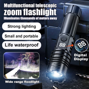 Rechargeable Telescopic Zoom Super Bright Flashlight