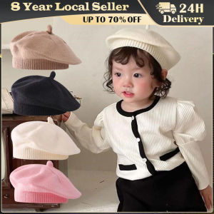 Flower Baby Beret Hat Winter Warm Knitted Beanie Cap Wool Beret Hat Kids Girls Pumpkin Hat Kids Solid Color Beret Hat Kids Wool Bud Hat Fashion Simple Hat Painter Hat Kids Solid Color Beret Wool Beret Kid Girl Pumpkin Hat
