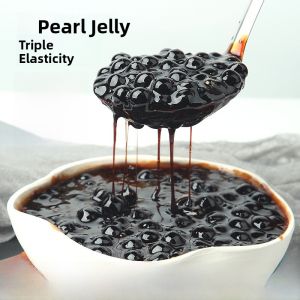 Q-Tender Black Sugar Flavor Amber Pearl Powder round for Milk Tea Shop Special Ingredient Rich in Caffeine And Wheat Gluten