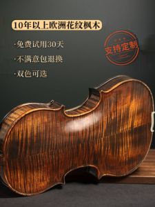 Stenna Handmade Floral Violin for Professional Children Adult Beginners Exam Performance Spruce Wood Front Panel Maple Back Side
