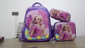 ＜915＞ Factory Products in Stock New Outer Order Three-Piece Backpack Boys and Girls Primary School Children Trolley Schoolbag Large Capacity