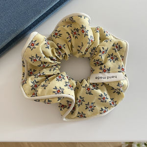 New Flower Print Large Scrunchies Summer Colorful Floral Elastic Hair Band Ponytail Holder Rubber Bands Women Hair Accessories