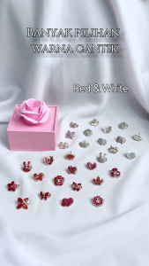 Livas Baby Brooch Glitter  Red 1Pc/10Pcs Brooch Love/Ribbon/Flower Kerongsang Pin Tudung  Shawl Bawal Hijab Accesories Fashion