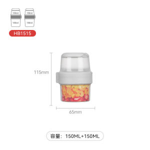 Double layer sealed fresh-keeping box oat cup sealed storage container portable fruit snack bento packaging box for going out