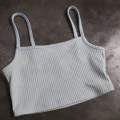 HNM BLUE TANKTOP CROP TUBE TOP KEMBEN STRAPLESS. 