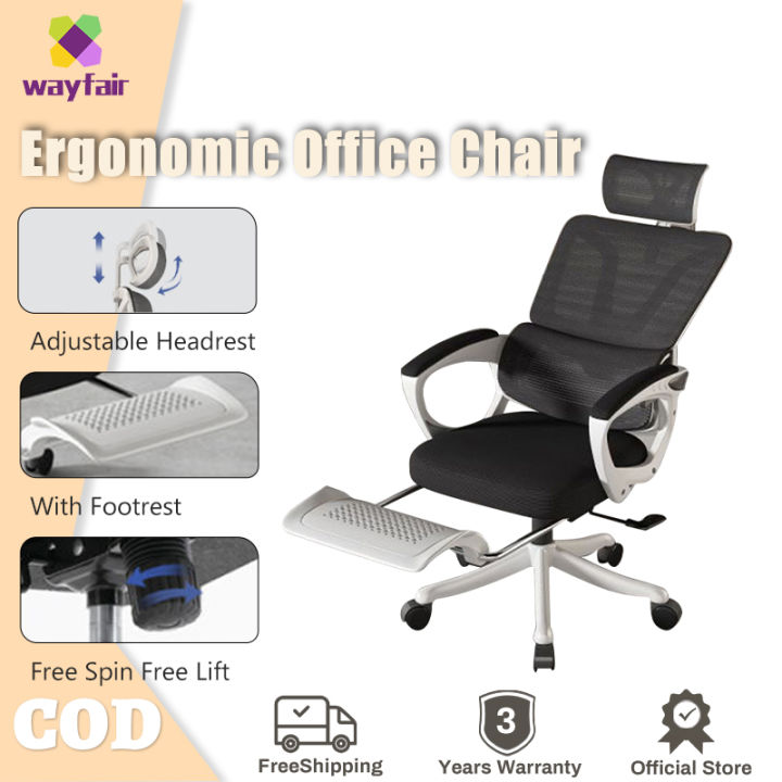 Wayfair Ergonomic Office Chair Gaming Chair with Mesh Back Adjustable