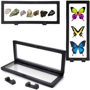 กล่องโชว์แบบลอยน้ำ ใช้ซ้ำได้ สำหรับเก็บเหรียญ เครื่องประดับ พร้อมขาตั้ง สำหรับเหรียญที่ระลึก เหรียญ AA จี้สร้อยคอ