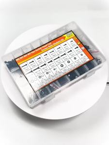 2000Pcs Metric Screw Nut Bolt Washer Set M2 M3 M4 M5 12.9 Alloy Steel Black Hex Socket Head Machine Screw Assortment
