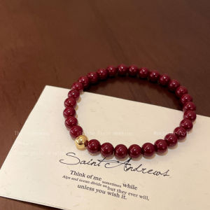 Elegant Red Pearl Bracelet for Women New 2025 Design Suitable for Best Friends And Students Fashionable Jewelry Accessory