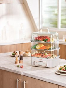 URINGO | Multi-functional 3-layer Large Capacity Electric Steamer