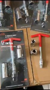 Mollar Kunci Busi 2 Mata Fleksibel 8 inch 16mm dan 21mm Kunci T Mobil Motor/1 pcs BY YUKIDO