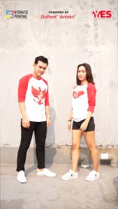 KaosYES Kaos Raglan Anak Cotton Combed 24s - TShirt Baju Anak LENGAN 3/4 Abu-Hitam