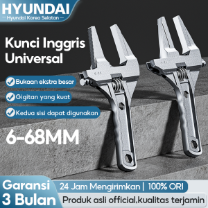 Hyundai Kunci Inggris Universal 6-68MM Kunci Pipa Adjustable Wrench Spanner Kunci Pas Multifungsi