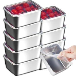 Feelife Stainless Steel Box High Temperature Resistant Foods Preservation Picnic Bento Boxes Storag Container Refrigerator Food Storage