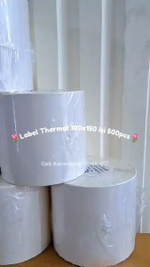 Label Termal Ukuran A6 (100x150 mm) - Roll & Lipat Termurah