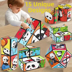 MONLEYTA | Infinite Cube Panda Foldable 3D Puzzle Stress Relief Educational Toy Geometric Blocks For Children And Teenagers
