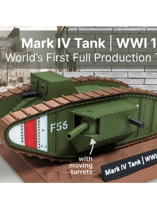 First Model Tanks First Tank in the World WWI Mark IV Tank 1917 Educational Model Kit ...