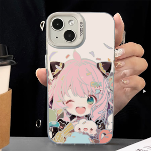 Ins Style Acrylic Phone Case for  13 15Promax 14 OnePlus Xiaomi Huawei Protection Cover Mirror Effect Couples Design