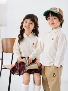 DUDUJIA | Children Long Sleeve Polo T恤 Shirt Fall Collared