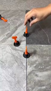 Alat Bantu Pasang Granit Keramik Perata Tile Leveling Spacer Nat Gap 50pcs Reusable Lebih Praktis Tidak Perlu Di Putar