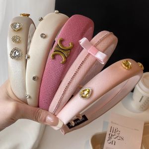 Sakura Pink Butterfly Knot Sponge Hairband Womens Elevation Forehead Wide Edge Elegance Headband Internet Celebrity New Model