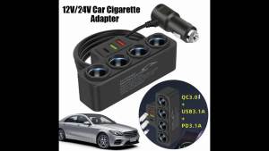 Bộ Sạc Ô Tô Kép USB PD QC3.0 120W Bộ Chia Nguồn Tẩu Thuốc 12V 24V Bộ Chuyển Đổi Sạc Nhanh Cho Điện Thoại Camera Hành Trình Ô Tô