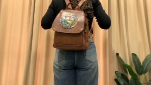 Tas Ransel Wanita Motif Gajah Fashion Backpack Wanita TGJ077