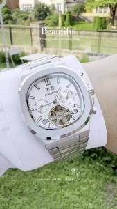 Forsining | Forsining Business Wristwatches Mechanical Watch for Men Fashion Moon Phase Tourbillon Automatic Watches Stainless Steel Strap