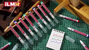 Bộ Bút Đánh Dấu Đầu Dài iLMH Deep Hole Long Nib 4-40 Chiếc Chống Nước Dùng Cho Kim Loại Gỗ Gạch Kính - Bút Đa Năng Cho Thợ Mộc Đầu 20mm