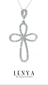 LENYA จี้ CZ DiamondLike เสริมลุคโดดเด่น ขนาด 1.75 มิล ตัวเรือนเงินแท้925 ชุบทองคำขาว