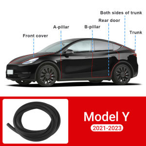 For Tesla Model Y 2021 2022 2023 2024 Car Door Seal Edge Protector Auto Sealing Tape Strips Guard Automobiles Trunk Trims