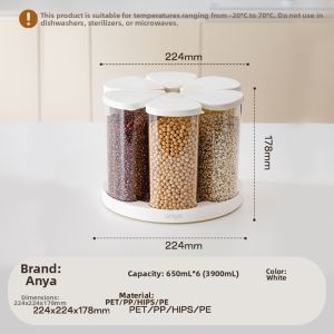 anya | Rotatable Food-Grade Partitioned Storage Container
