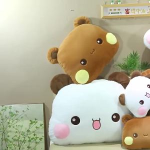 Cute Bubu Dudu Plush Pillow Yier Panda Bear Dolls Lovely Cartoon Stuffed Soft Plushies Car Cushion Sofa Pillows Home Decoration