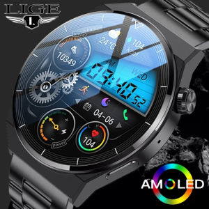 LIGER นาฬิกา อัจฉริยะ ผู้ชาย GT3 Pro AMOLED 390*390 จอ HD โทรผ่านบลูทูธกันน้ำ ถือเสริมแดดที่ช่วยให้ลดค่าใช้จ่าย