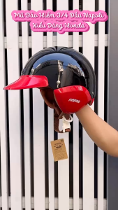 Nón Bảo Hiểm 3/4 Đầu Napoli Kèm Ốp Che Tai Nhựa/Bảo Hành 12 Tháng