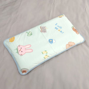 หมอนเด็กผ้าฝ้าย Anbell สําหรับเด็กอายุ 1 ปีขึ้นไป เหมาะสําหรับทุกฤดูกาล เหมาะสําหรับใช้สถานรับเลี้ยงเด็กและโรงเรียน ไส้เมล็ดขี้เหล็ก