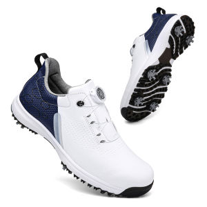 Breathable Golf Shoes Rotating Buckle Mens Womens Active Golf Shoe Low Top Rubber Outsole Ultra Synthetic Leather Uppers