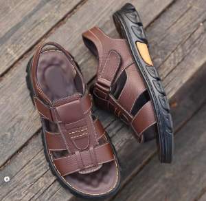 SANDAL FOR MEN AND WOMEN SUIT FOR ALL OCCASION (GENUIN LEATHER HALF GRAIN)