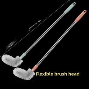 Pure Water Bucket Long Handle Bent Head Brush Special Cleaning Tool for Mineral Water Barrel Household Cleaning Device