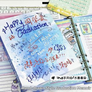 YIRANJIA | Ins Style Hand-painted Ombre Rare High Attractive Inner Page Unique Yearbook