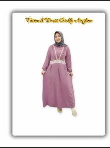 DISKON 50% FATIMAH DRESS CRINKLE AIRFLOW GAMIS JUMBO POLOS MIX BROKAT MODEL V REALPICK