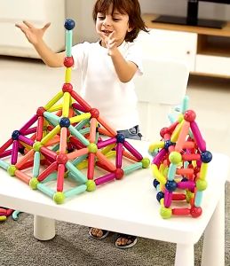 IMUTO Magnetic Toys: 3D Geometric Assembly Building Blocks for Kids