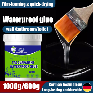 👍🏻Lifetime waterproof👍🏻 Super Waterproof Glue Sealant Transparent Water proof Glue 1000g Invisible transparent repair of roofs wall cracks waterproofing and leak repair strong repair wear-resistant & long-lasting life Waterproof Tile Repair Agent