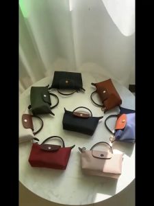 100% original authentic longchamp official store mini coin purse single handle cosmetic bag mobile phone bag lipstick bag