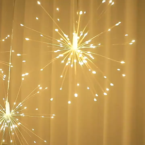 DÂY ĐÈN LED 5 CHÙM PHAO HOA 3 TẦNG LED 8 HIỆU ỨNG SÁNG 7 MÀU / MÀU VÀNG DÀI 3M PHỤ KIỆN DECOR TRANG TRÍ TẾT Y ẢNH