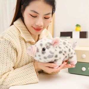 JOJO CASTLE 25cm Cartoon Simulation Pig Doll Anime Wild Boar Toy High Quality Kawaii Pig Doll Childrens Comfort Sleeping Doll Holiday Gift 猪公仔