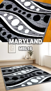 MARYLAND  Karpet Lantai 160x210 Black White 16