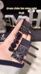 Nam châm(bộ 5 cây ) mắt mèo làm móng tay nail  hút mắt mèo theo hình mẫu nam châm