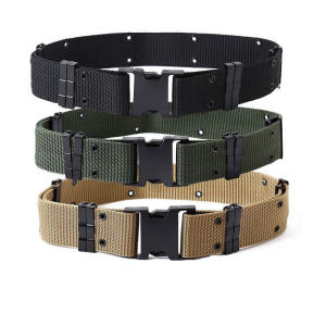 Tactical Waist Belt Outdoor Military Fan Special Forces Training CS Camouflage Uniform Nylon Weaving Waist Seal Automatic Buckle